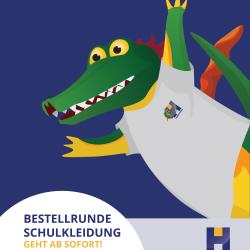 Drache Hardtmut mit Schul-T-Shirt